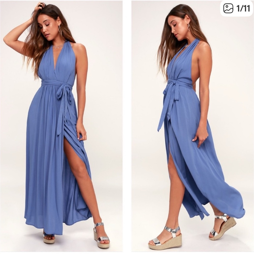 NWT Lulus Magical Movement Wrap Maxi Dress